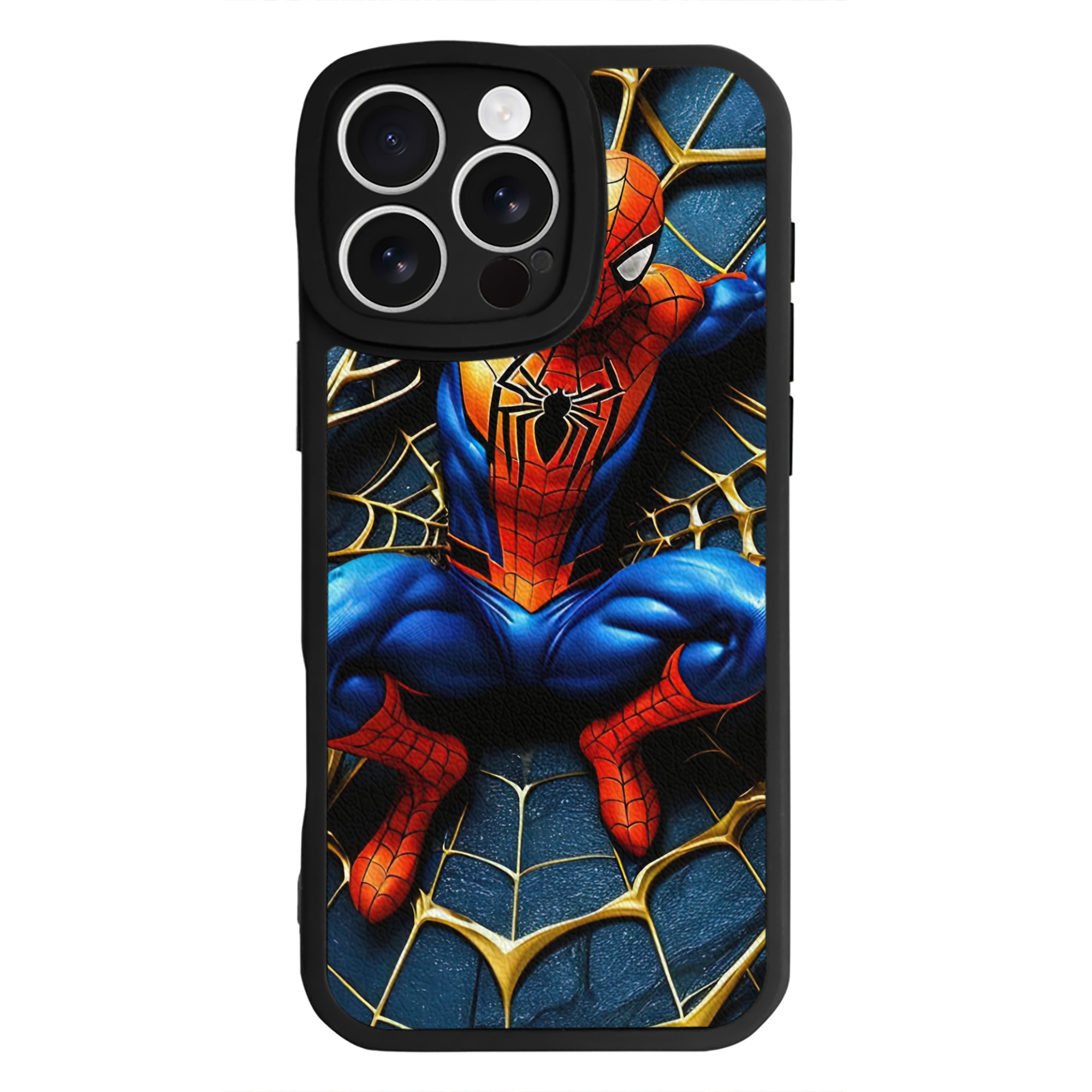 （画像用） Spider Man スパイダーマン 【iPhone 16シリーズ対応】シリコンスマホケース（レザー調） 材質：シリコン